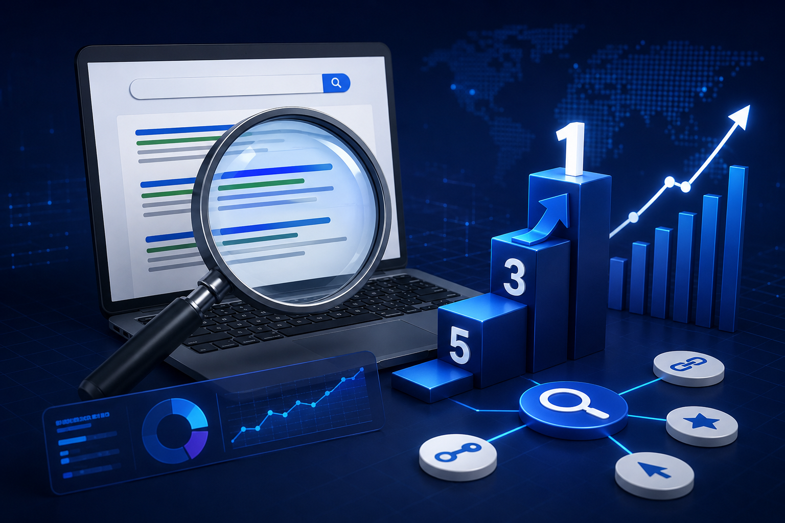 Grafische Darstellung: SEO & Online-Sichtbarkeit